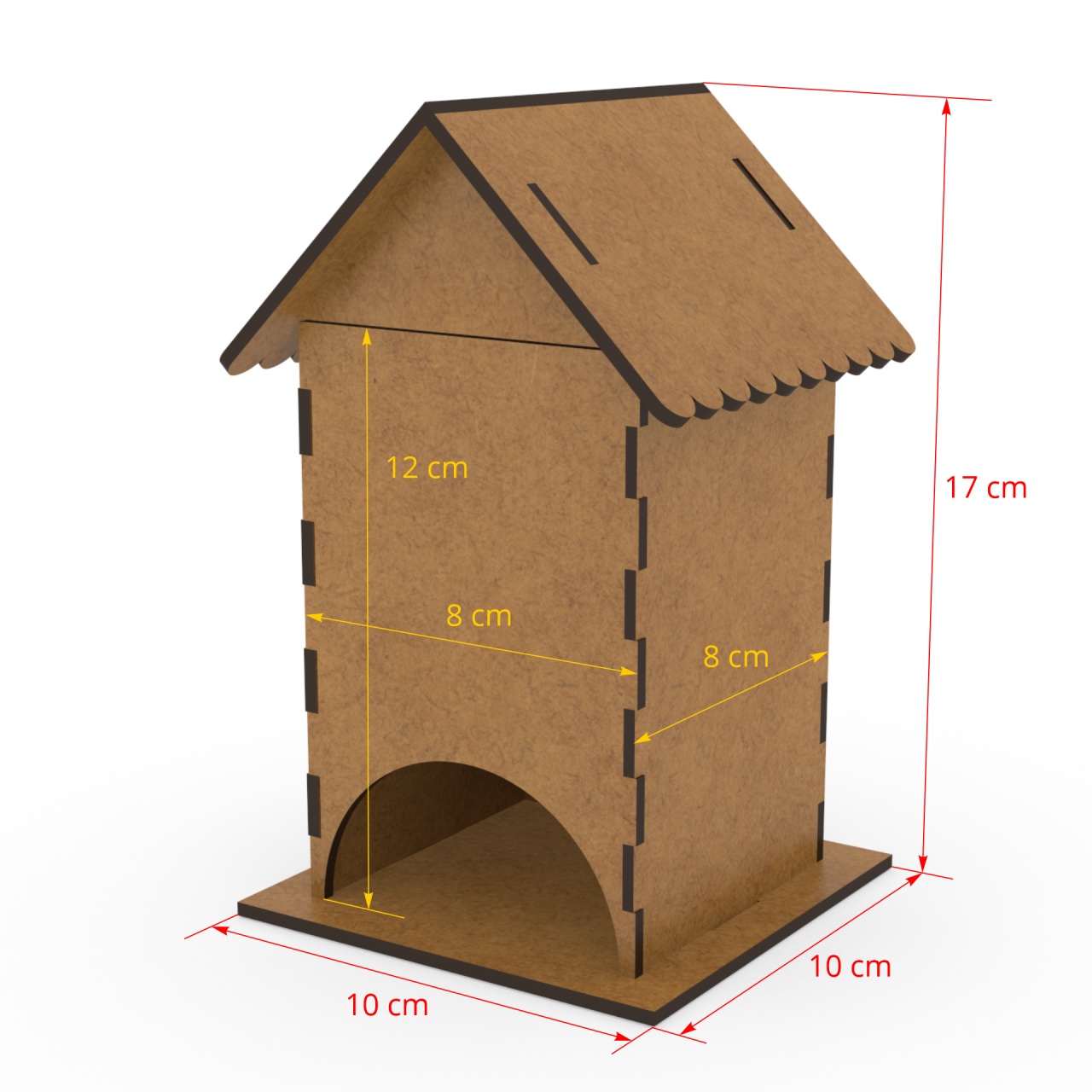 Tavă mare 37×26×6 cm, asamblată, lemn MDF