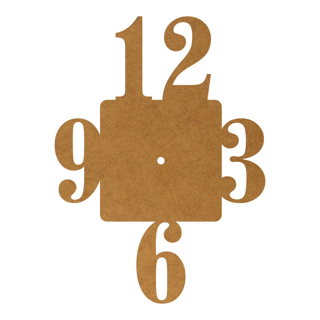 Cifre ceas 1-12, 1,5 cm, HDF alb