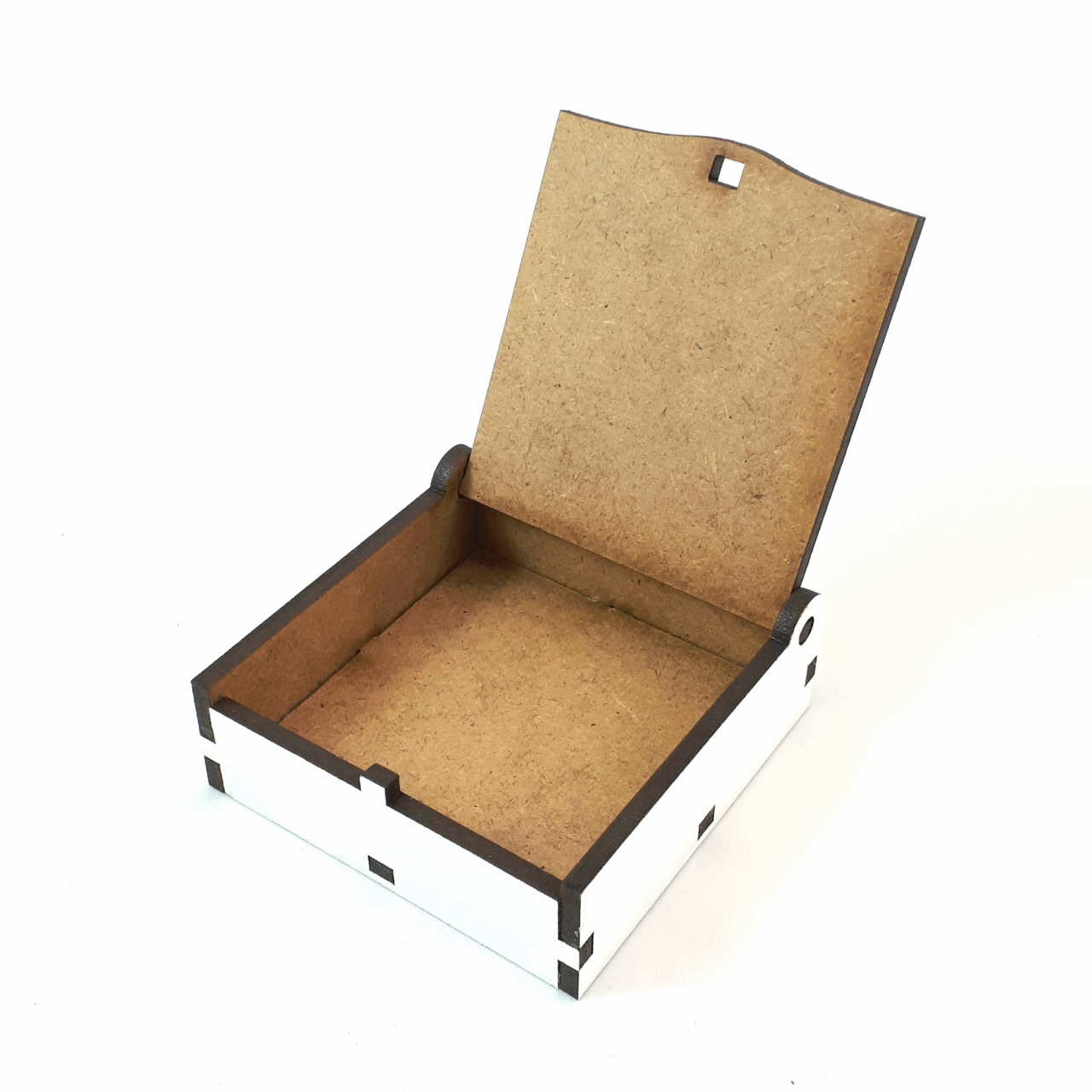 Cutiuță cu clapetă 4×4×4,5 cm, HDF