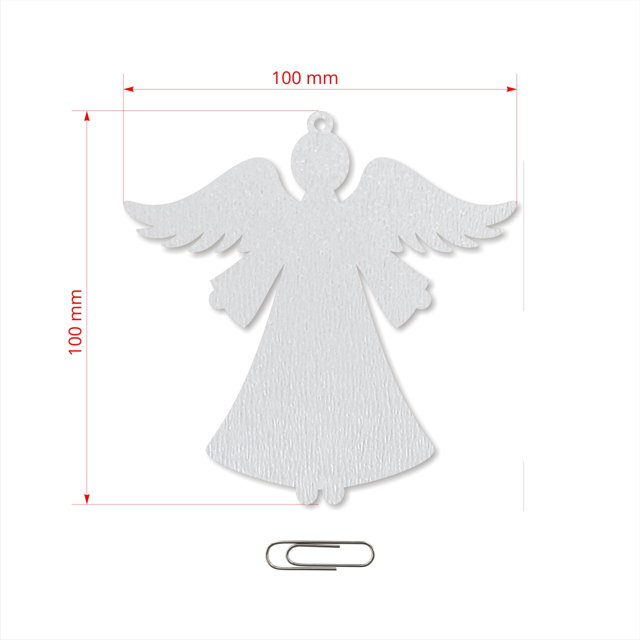 Etichetă blank pentru cadouri, 4×11,5 cm, MDF alb