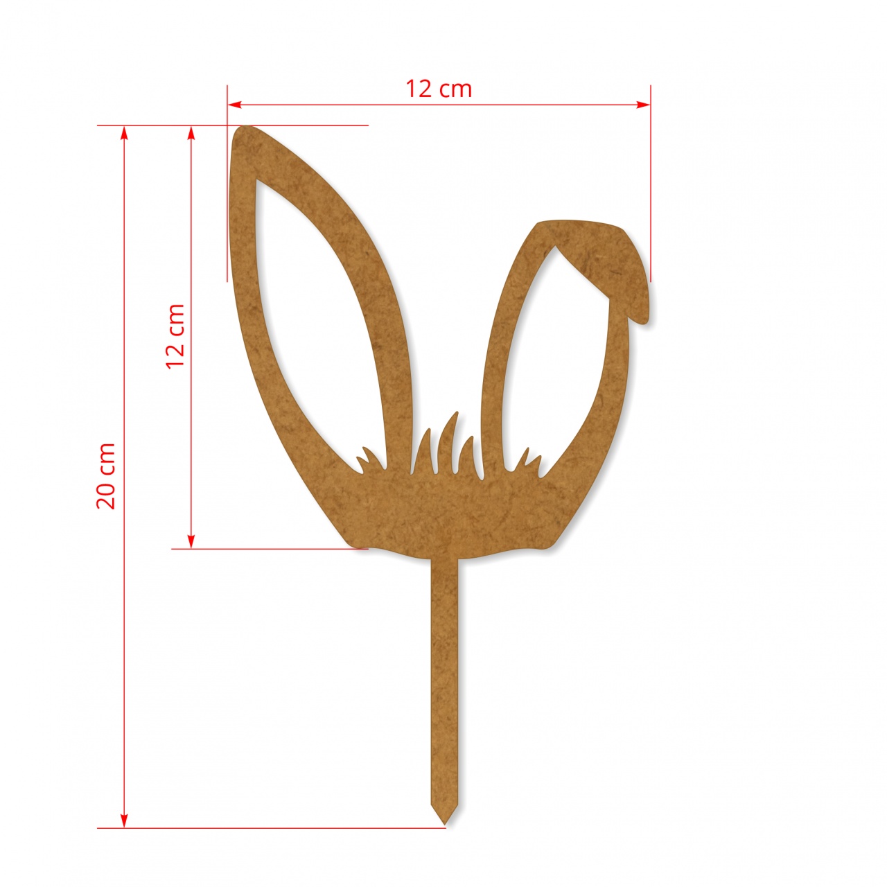 Topper personalizat, 12,5×14 cm, HDF alb