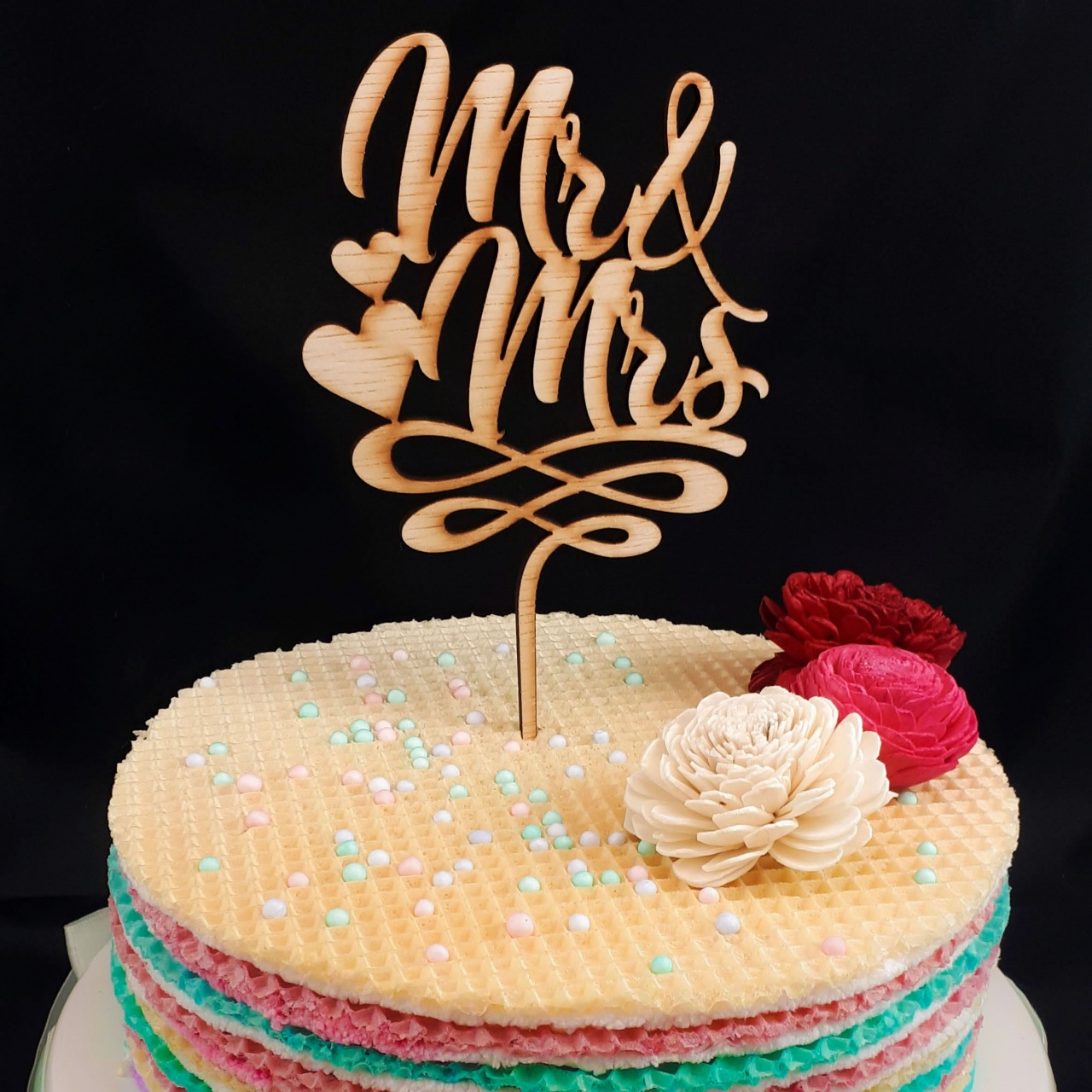 Topper Mr&Mrs, 11×20 cm, HDF