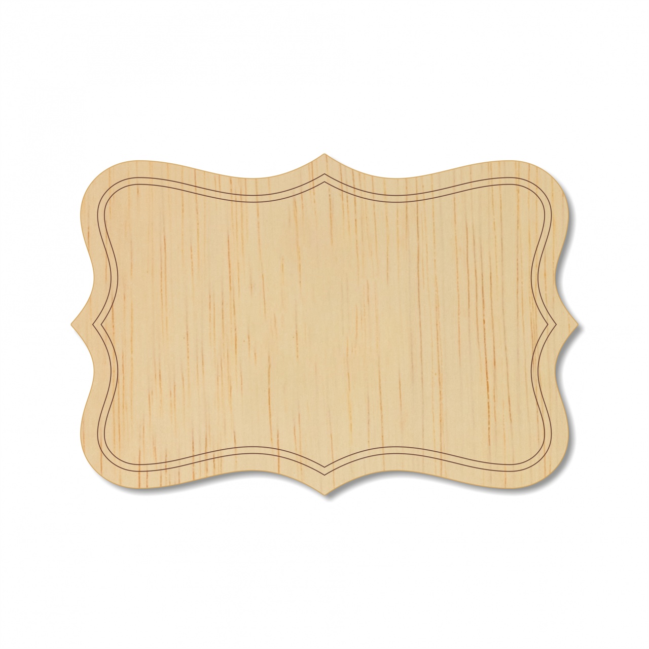 Tabliță vintage cu contur, 20x13,5 cm, placaj