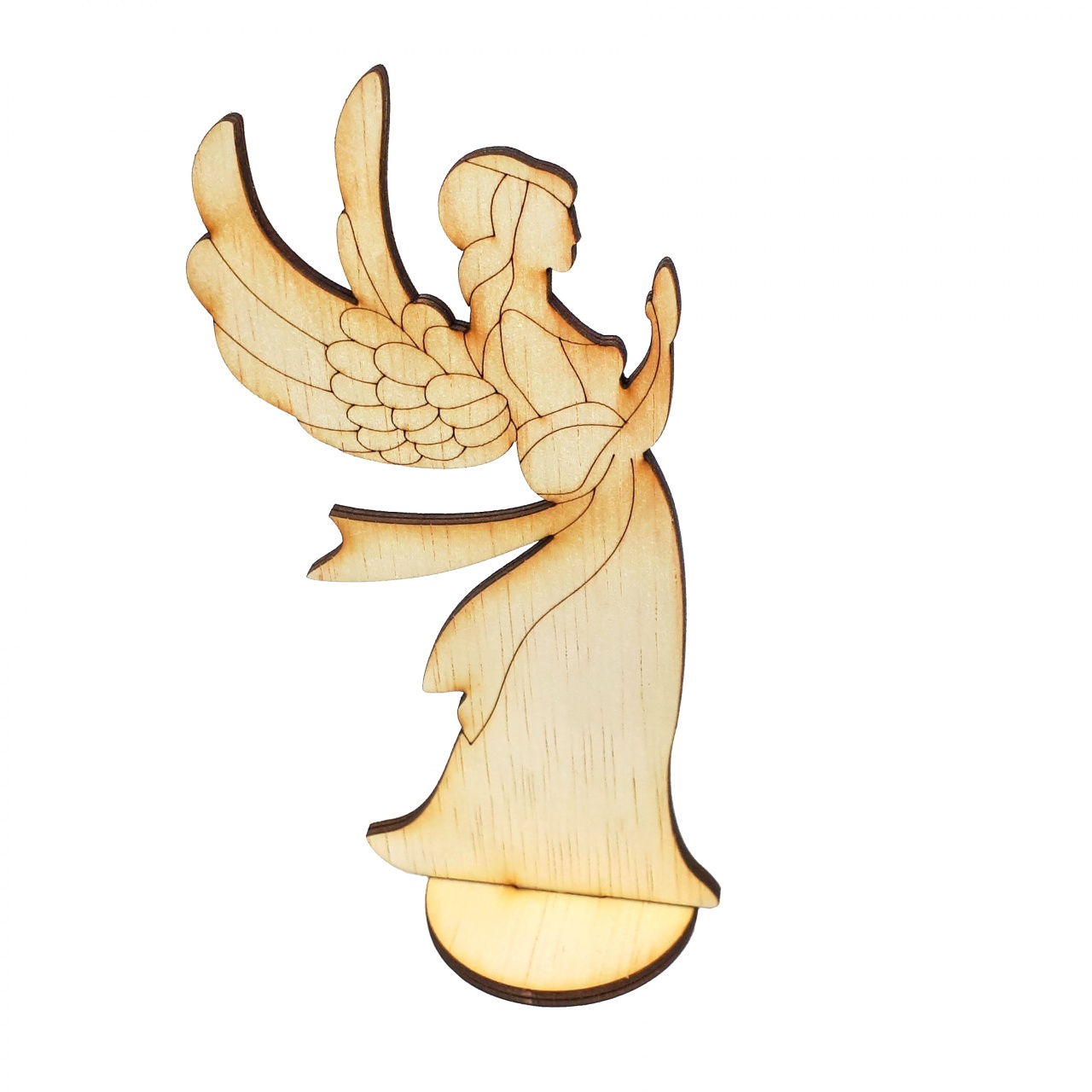 Ingerul miracolelor Micah cu postament, 6x10 cm, placaj