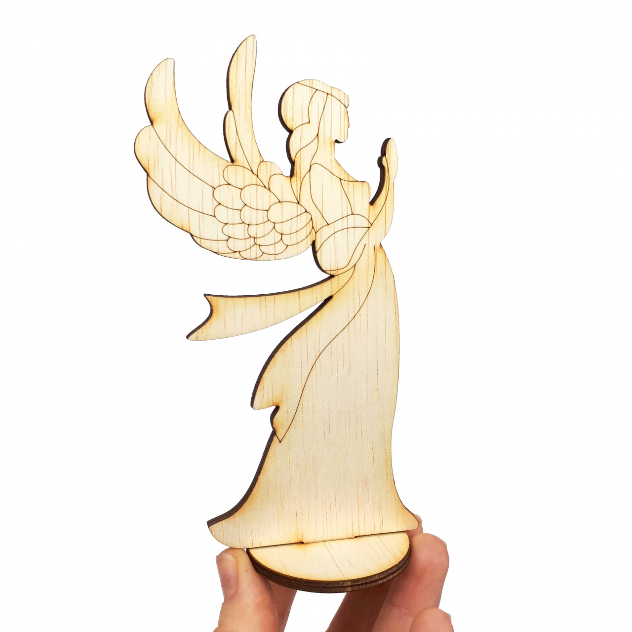 Ingerul miracolelor Micah cu postament, 6x10 cm, placaj