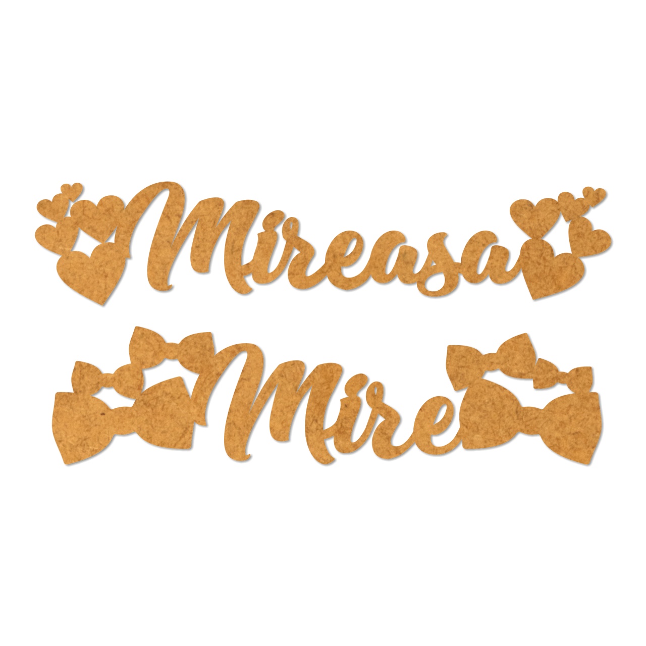 Decor Bride și Groom pentru umerașe, HDF