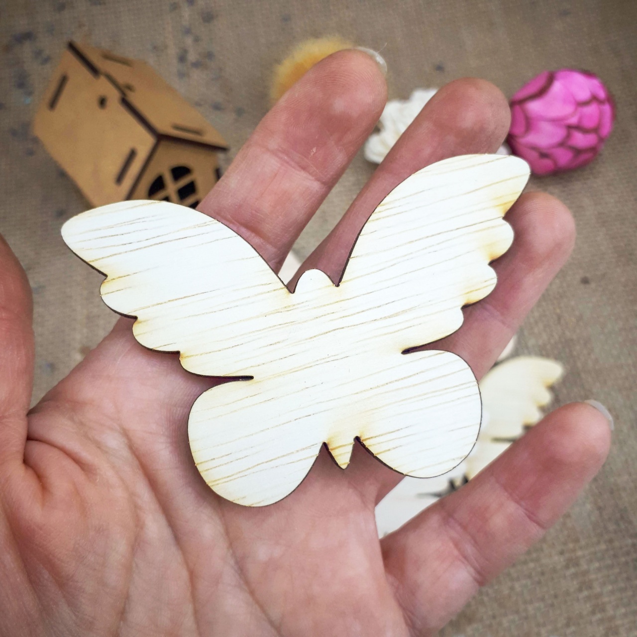 Fluture, 3,5×2,4 cm, HDF