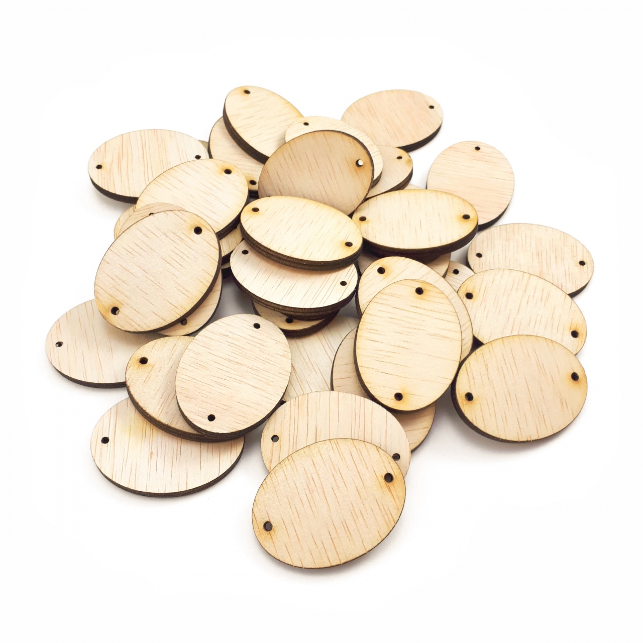 Hexagon, 3x3,5 cm, 36 buc., placaj lemn natur