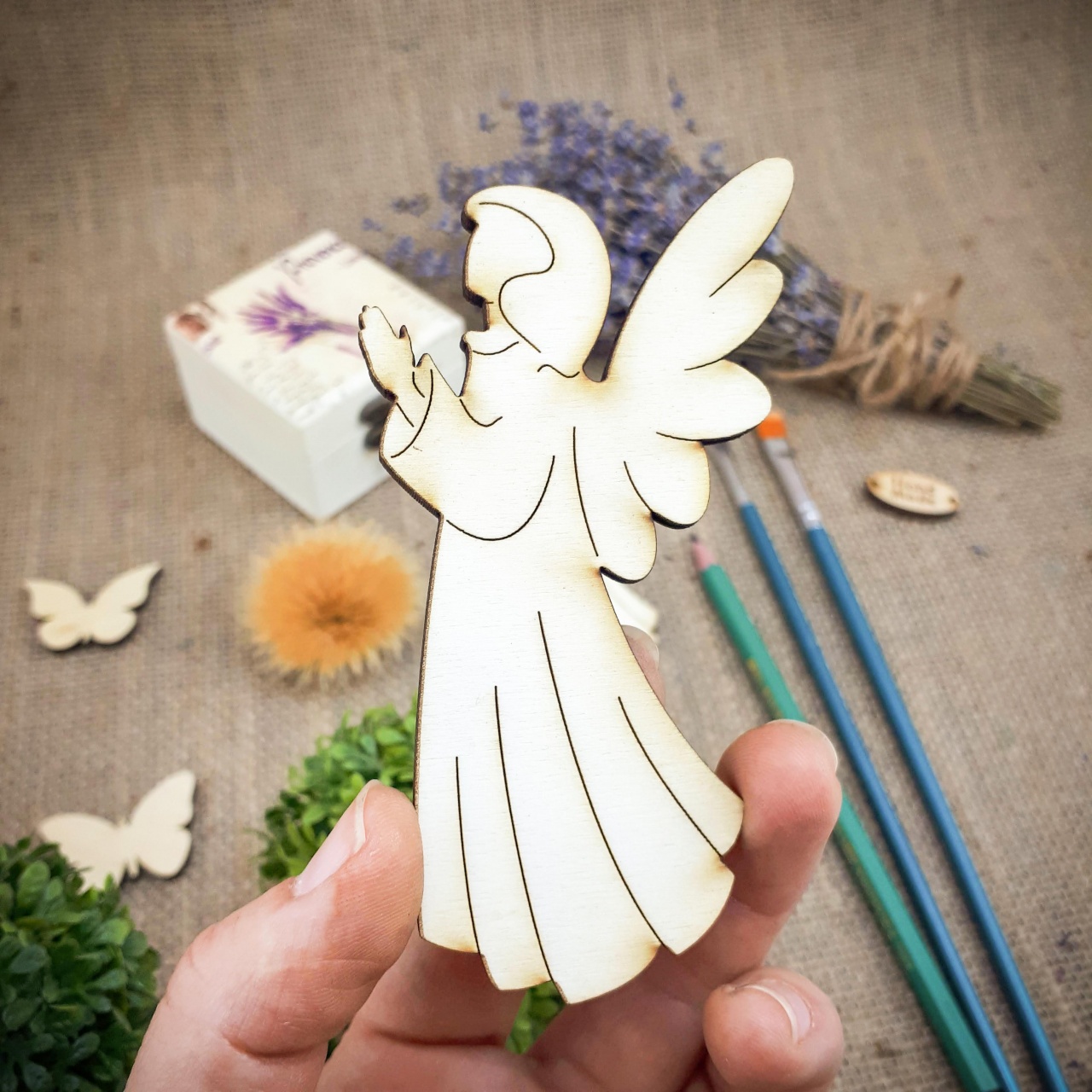 Înger Alina, 7 cm, placaj