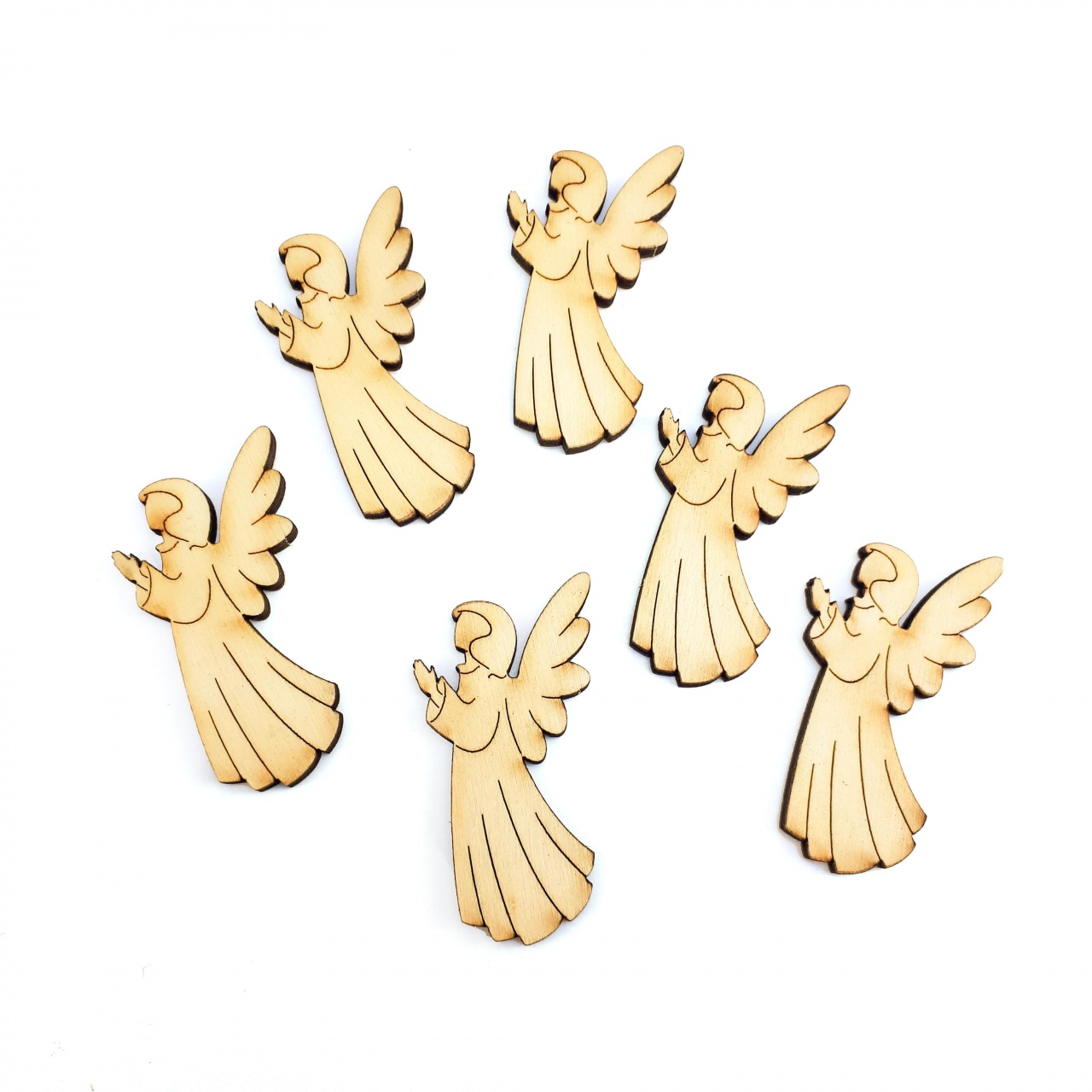 Etichetă cu inimă, 4×11,5 cm, MDF alb