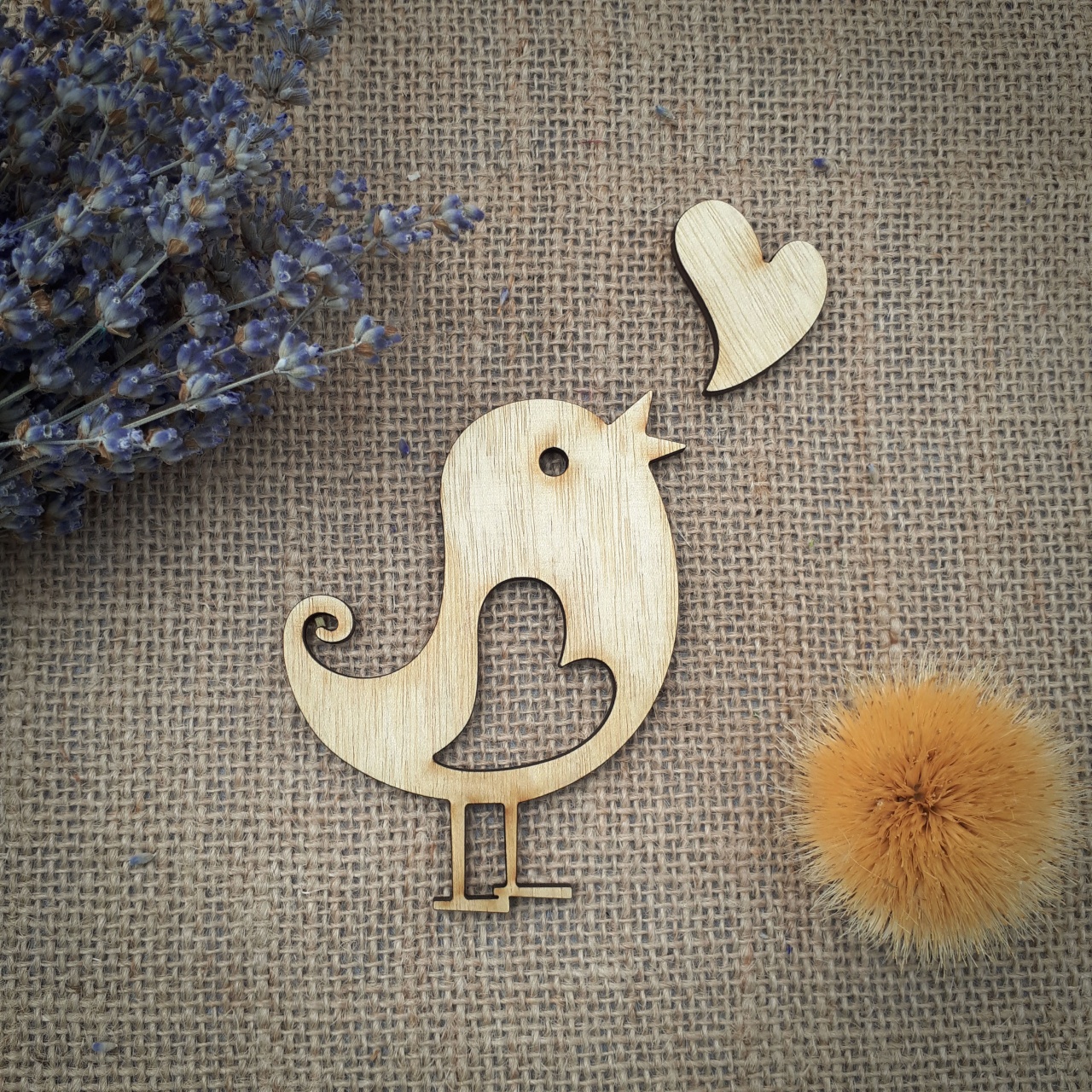 Ursuleț Teddy, 6,5×8 cm, placaj lemn