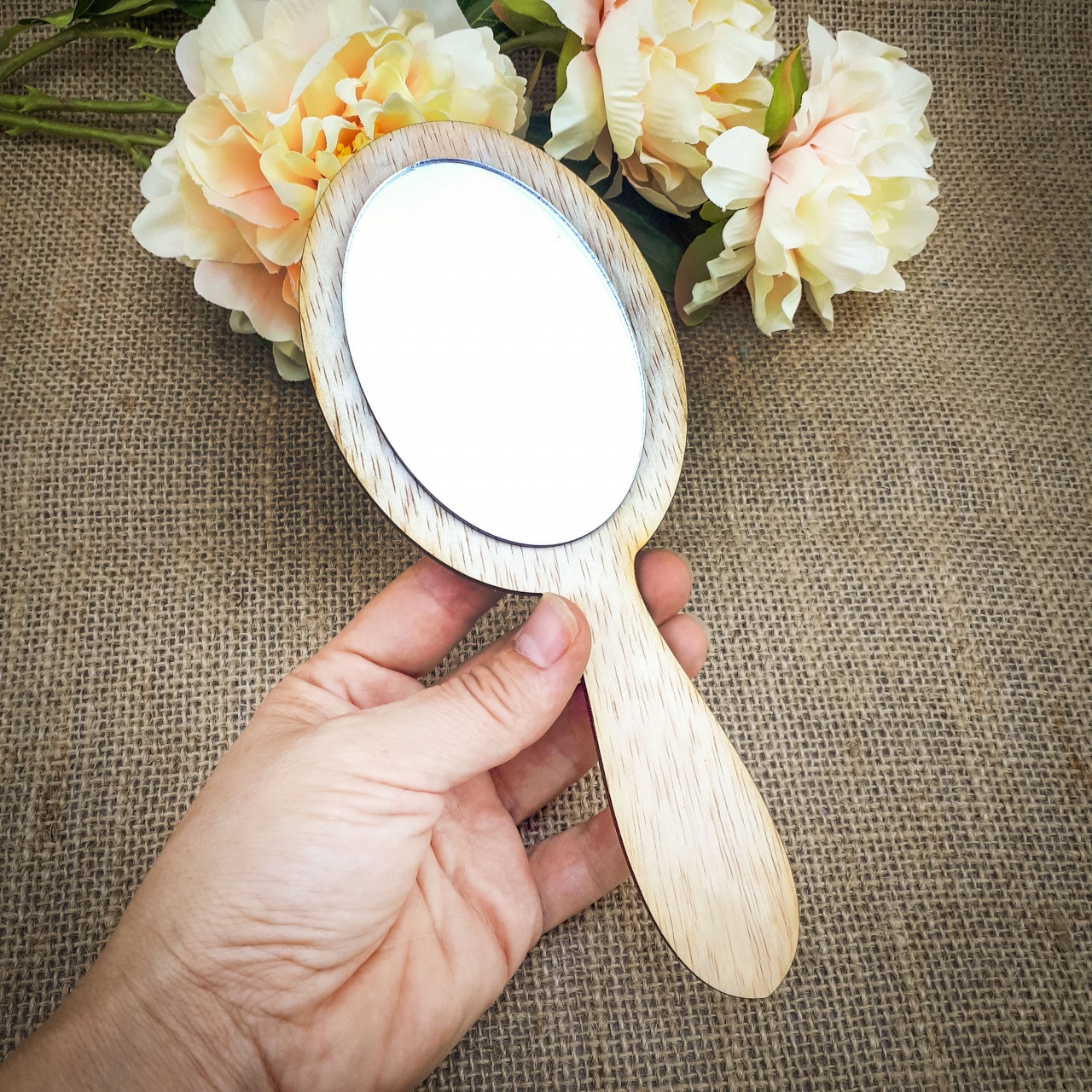 Inimă dublă, 9×6 cm, placaj