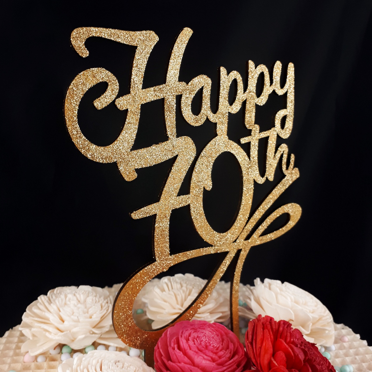 Cake topper "Boy or Girl?", 13×17,5 cm, HDF negru