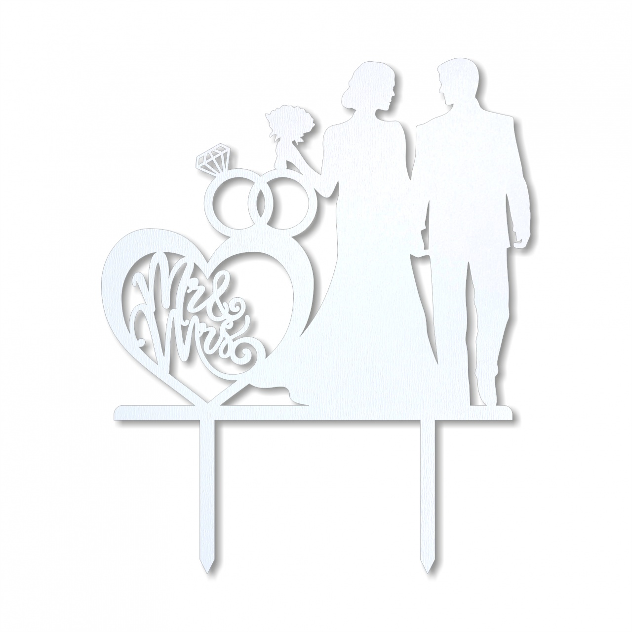 Topper Forever & Always, 13,5×17,5 cm, HDF alb