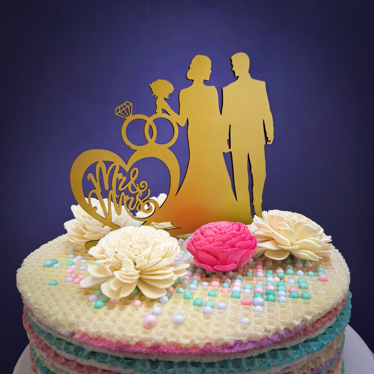 Topper Forever & Always, 13,5×17,5 cm, HDF alb