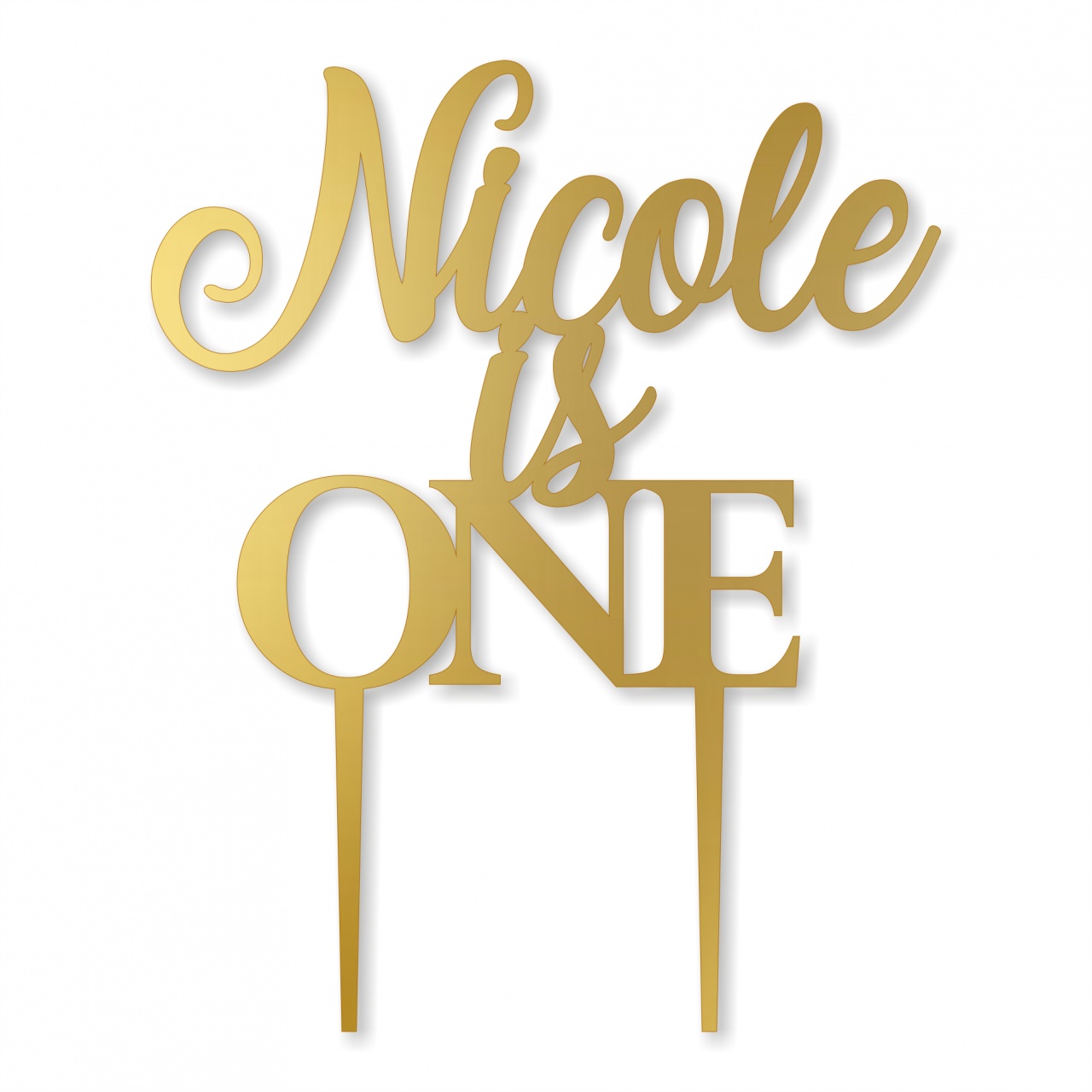 Topper personalizat, 12,5×14 cm, HDF alb