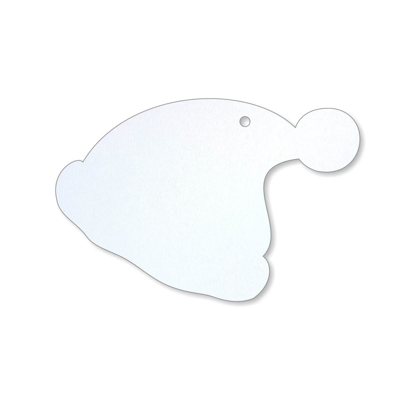 Glob, Ø6 cm, lemn HDF alb
