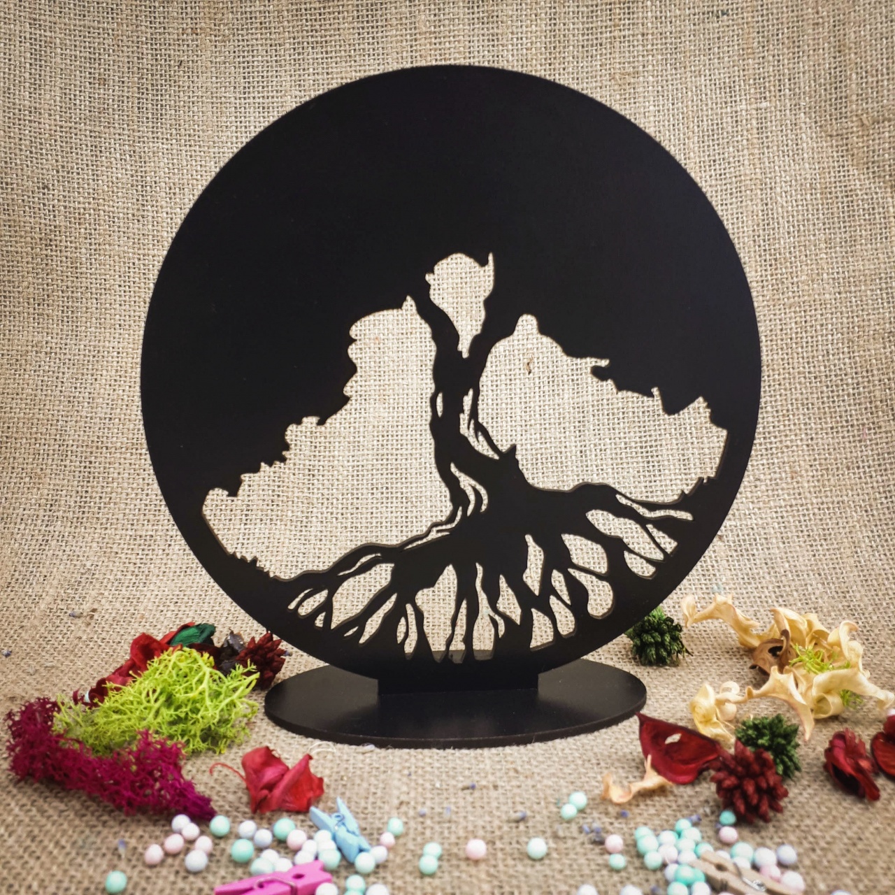 Cutiuță cu fluture, placaj, 12 cm