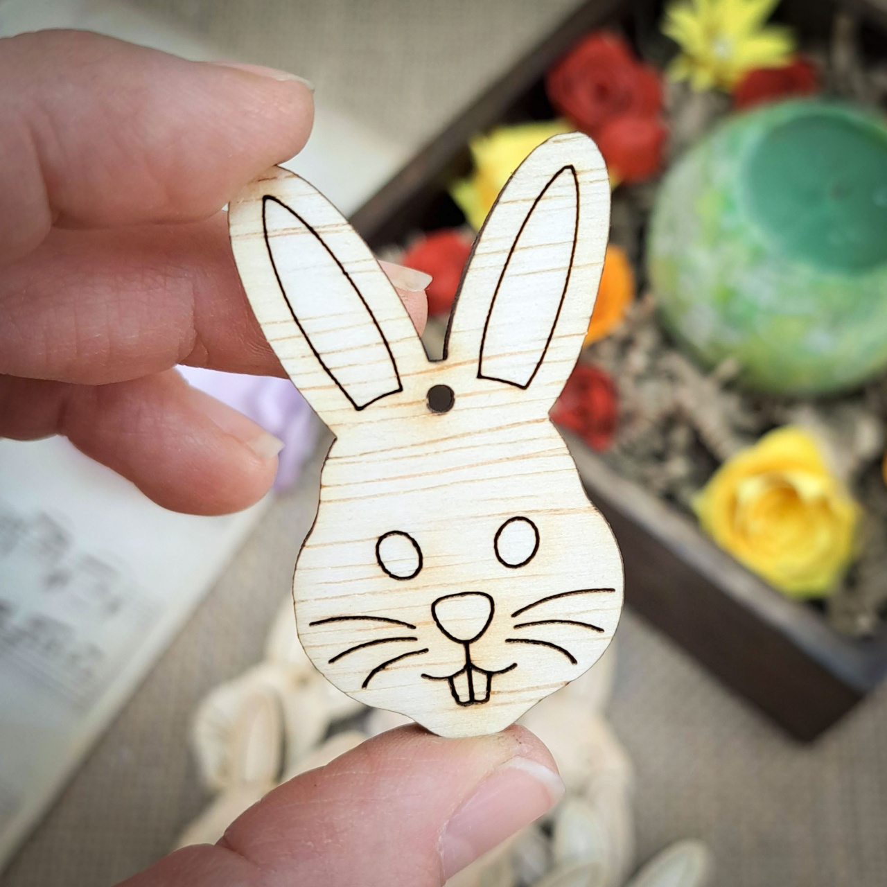 Simbol iubire și pace, 4,4×4 cm, placaj