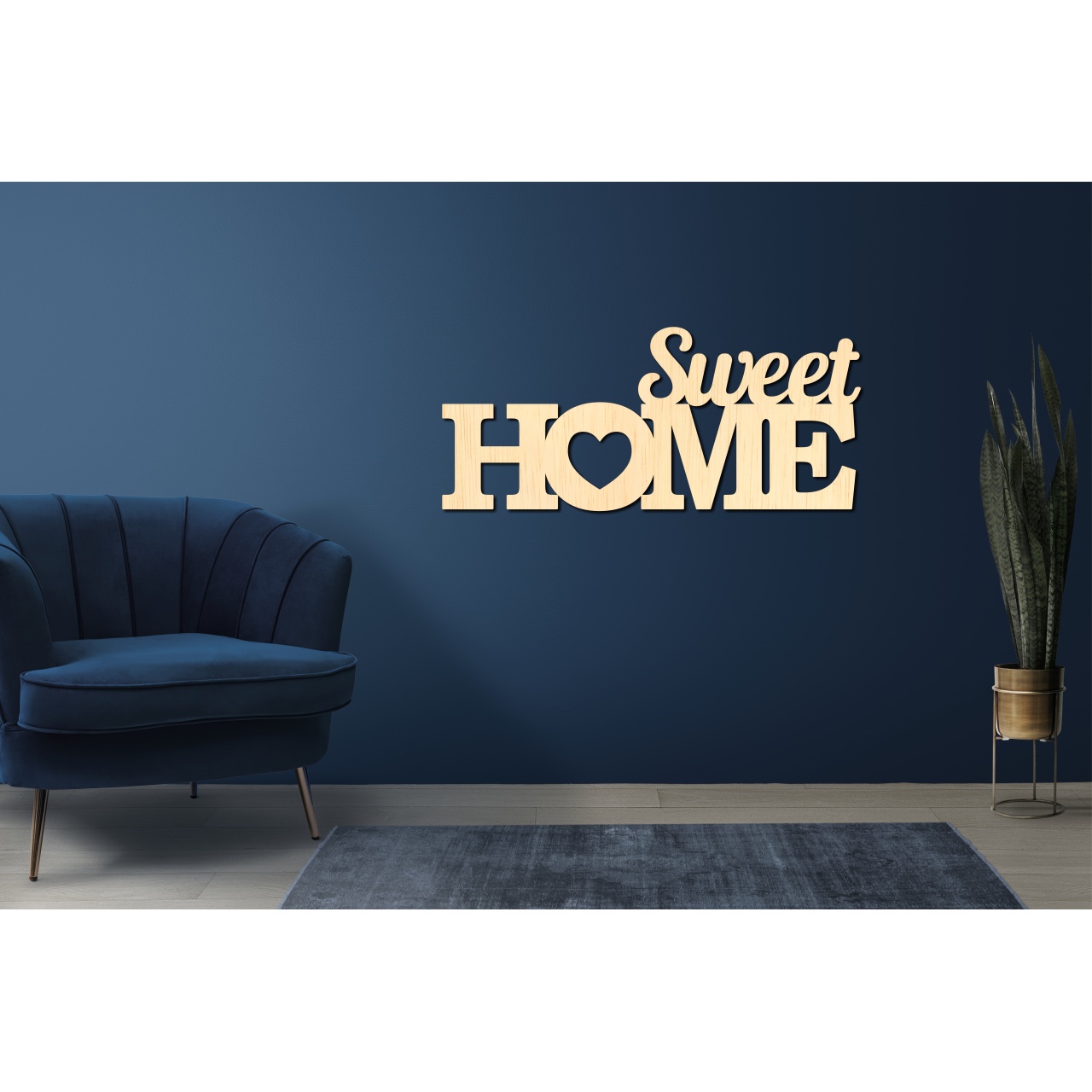 Decor Welcome Home, 24×11 cm, placaj lemn