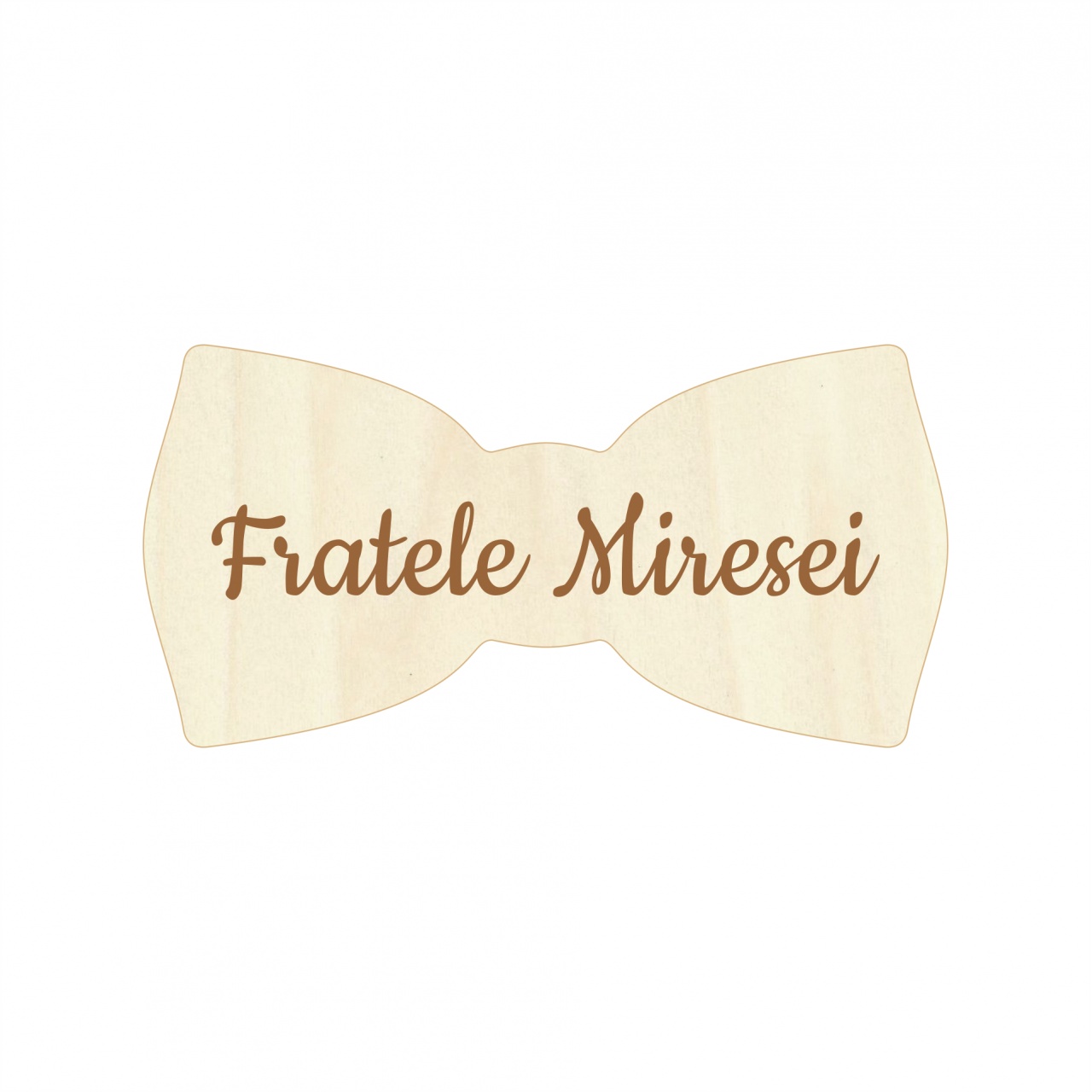 Pălărie cocardă gravată, 3,3×2,8 cm, placaj
