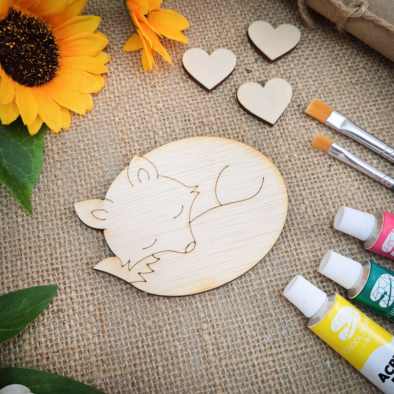 Cal ridicat, 25×25 cm, placaj lemn