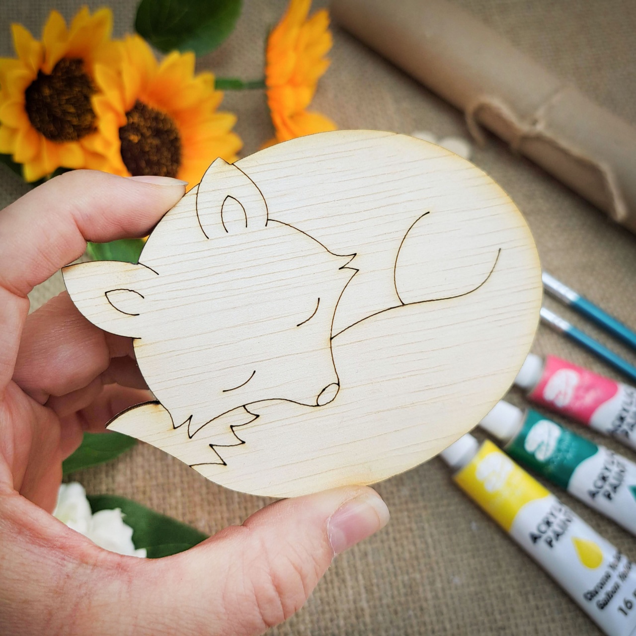 Cal ridicat, 25×25 cm, placaj lemn