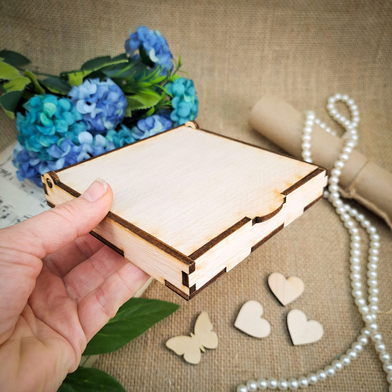 Set cerere nași personalizat, 12×16×4 cm, placaj lemn