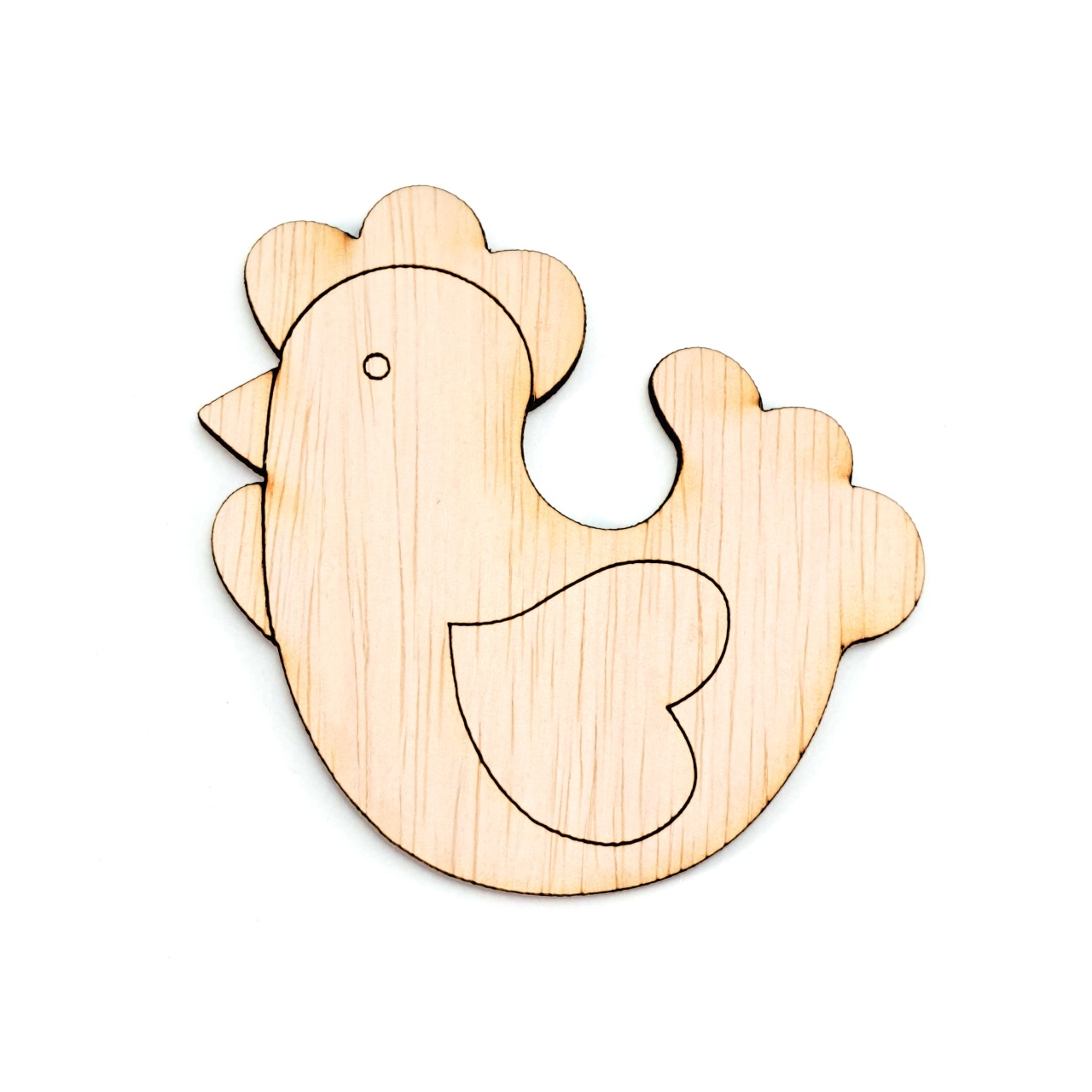 Păun, 5×3,5 cm, placaj lemn