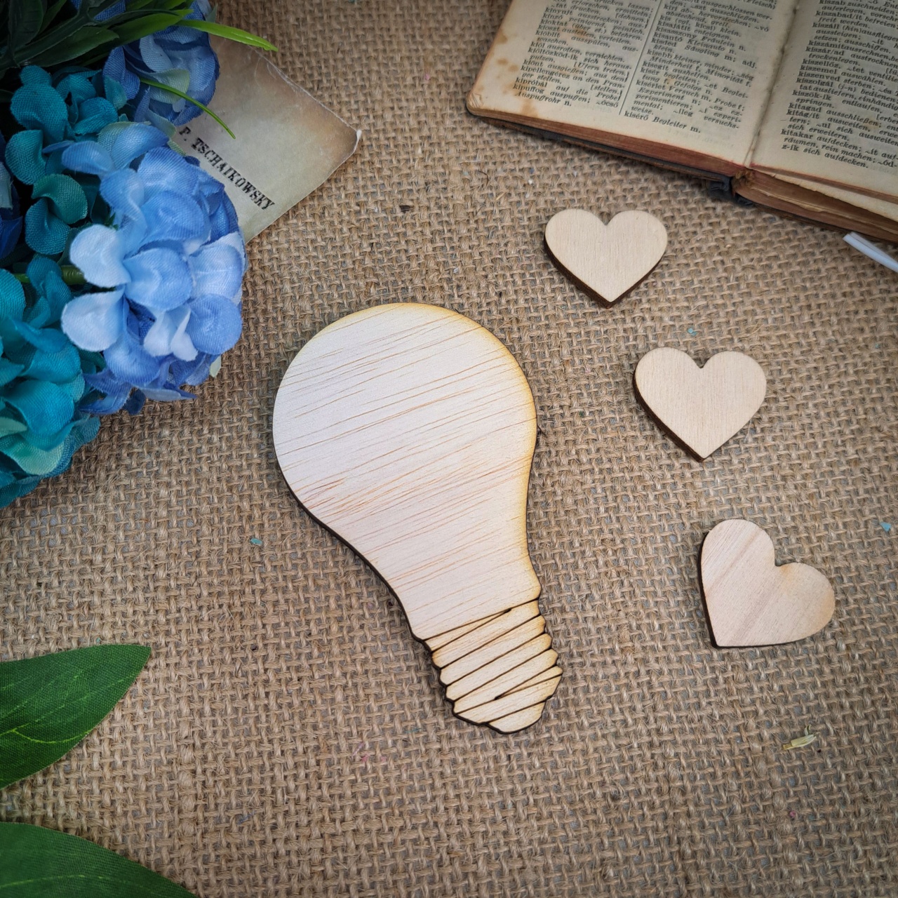 Bec clasic pentru pictat, 3×5 cm, placaj lemn