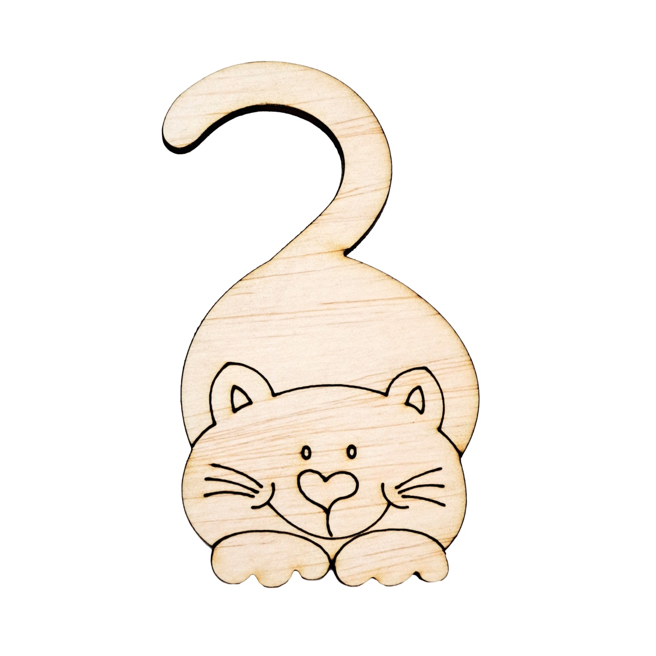 Pisica Kitty, 11×15 cm, placaj lemn
