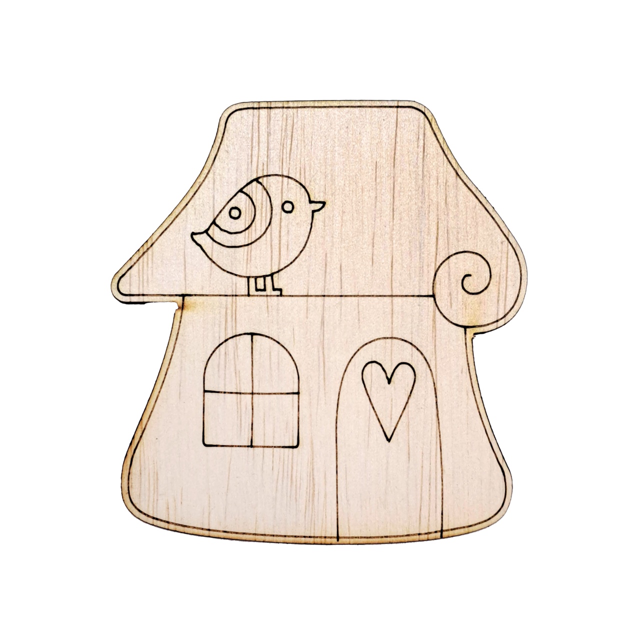 Balerină, 2,5×5 cm, placaj
