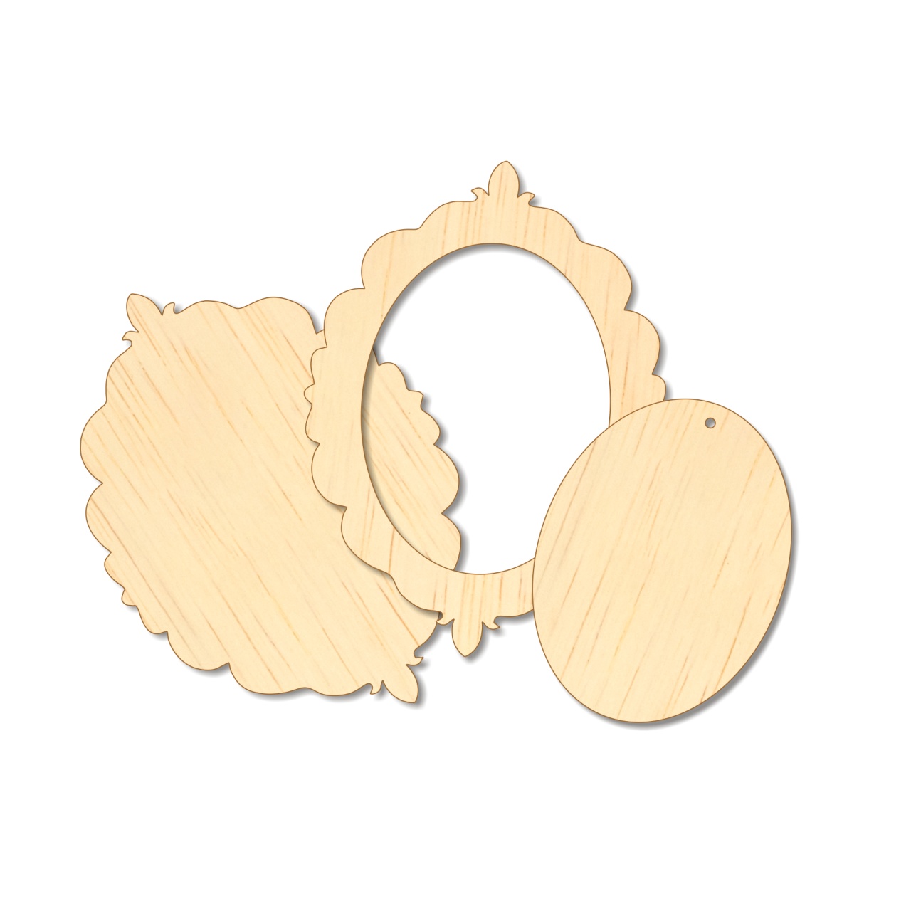 Bază decorativă gravată, 9 × 12 cm, lemn HDF