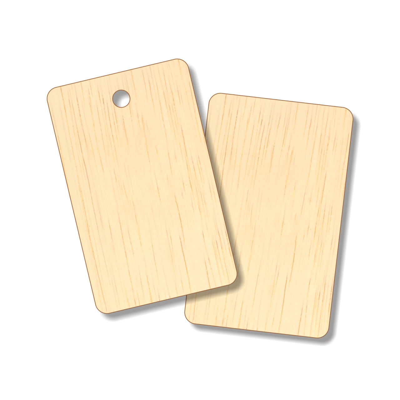 Inimă mică și mare, 5×3,5 cm, placaj