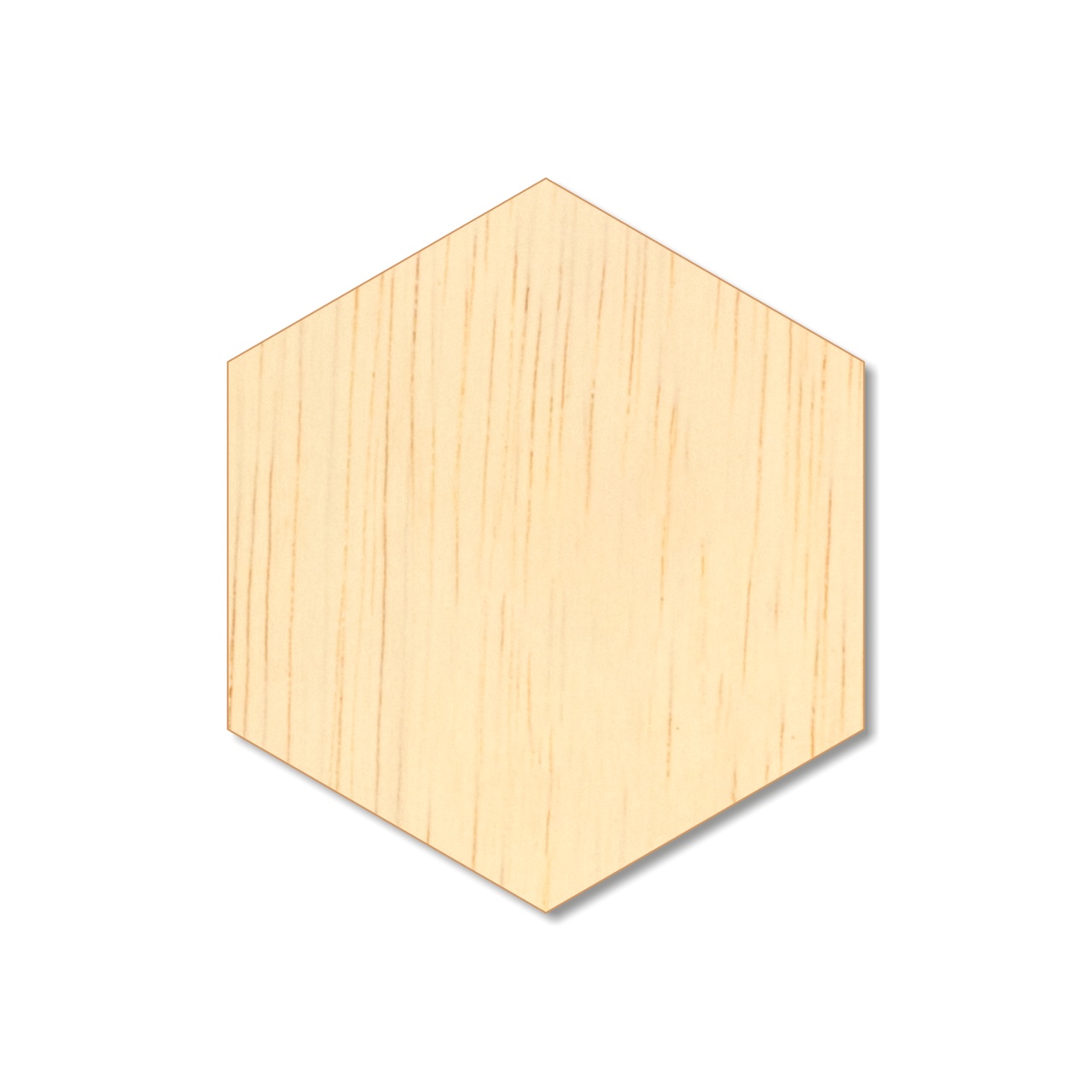 Hexagon, 16x18,5 cm, placaj lemn natur