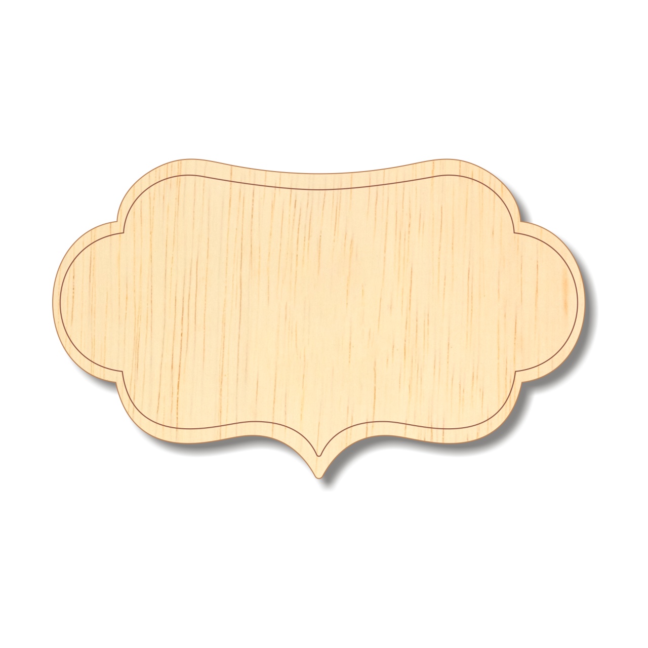 Tabliță vintage cu contur, 15x10 cm, placaj