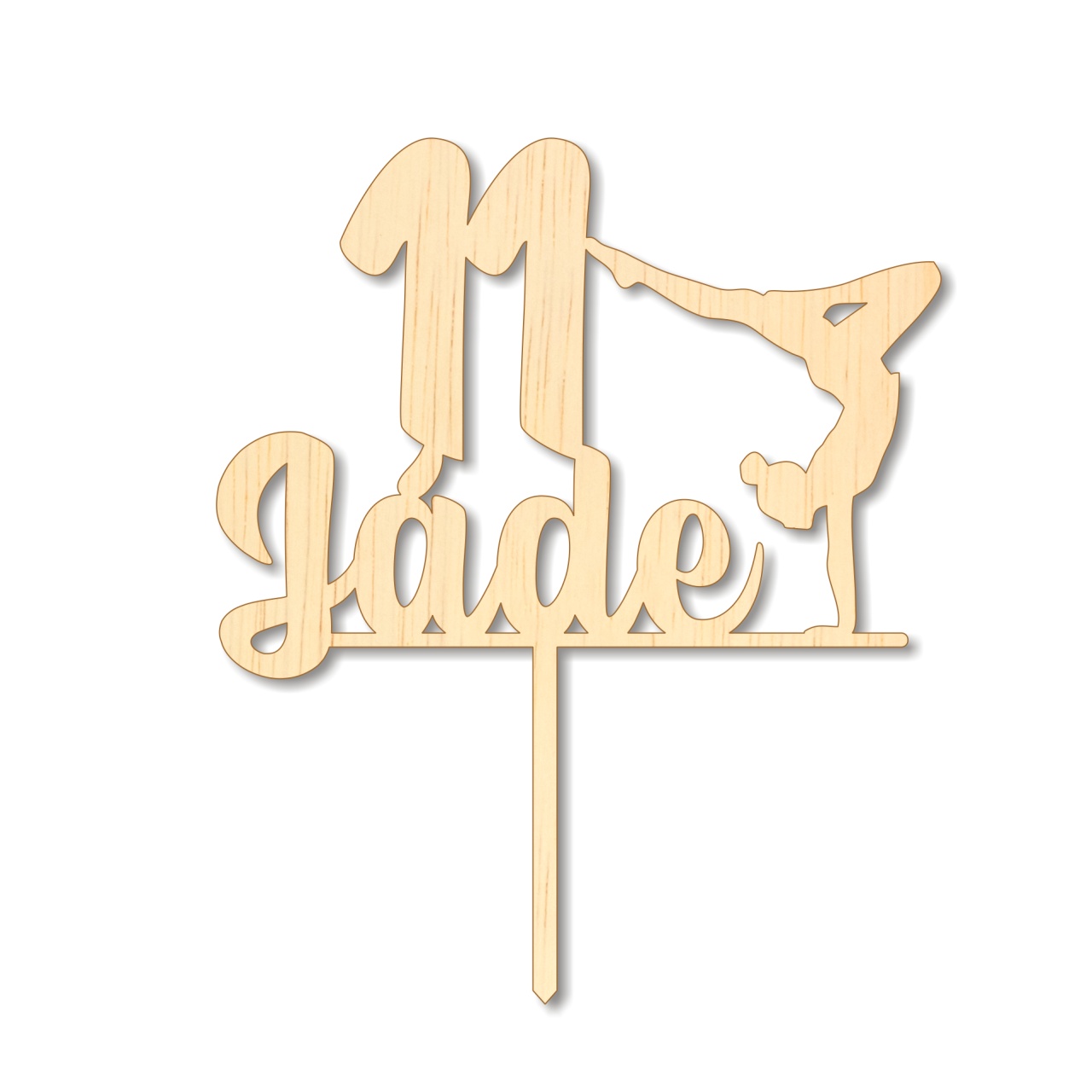 Topper Hello cu vârsta împlinită, 13×17 cm, HDF negru