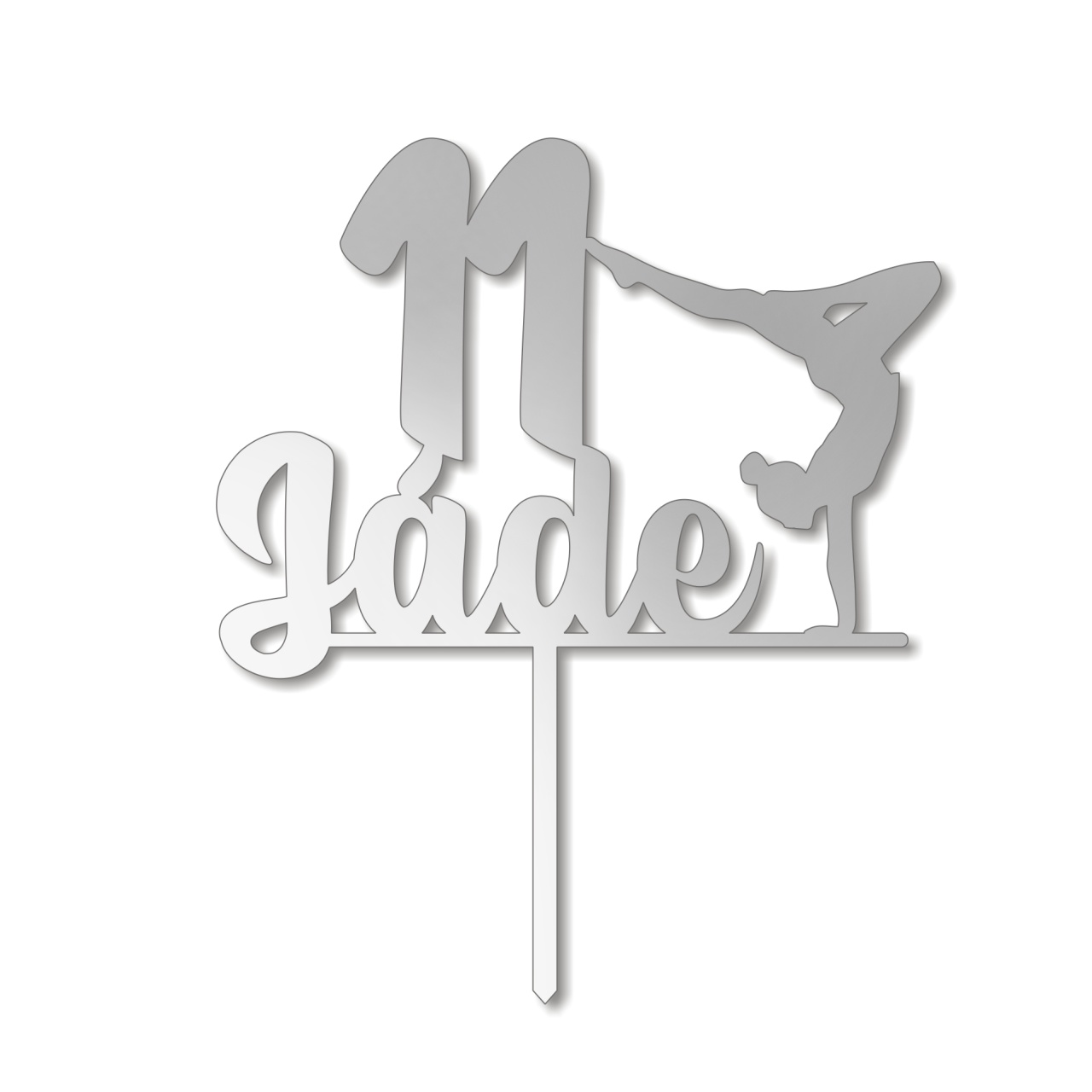 Topper Hello cu vârsta împlinită, 13×17 cm, HDF negru