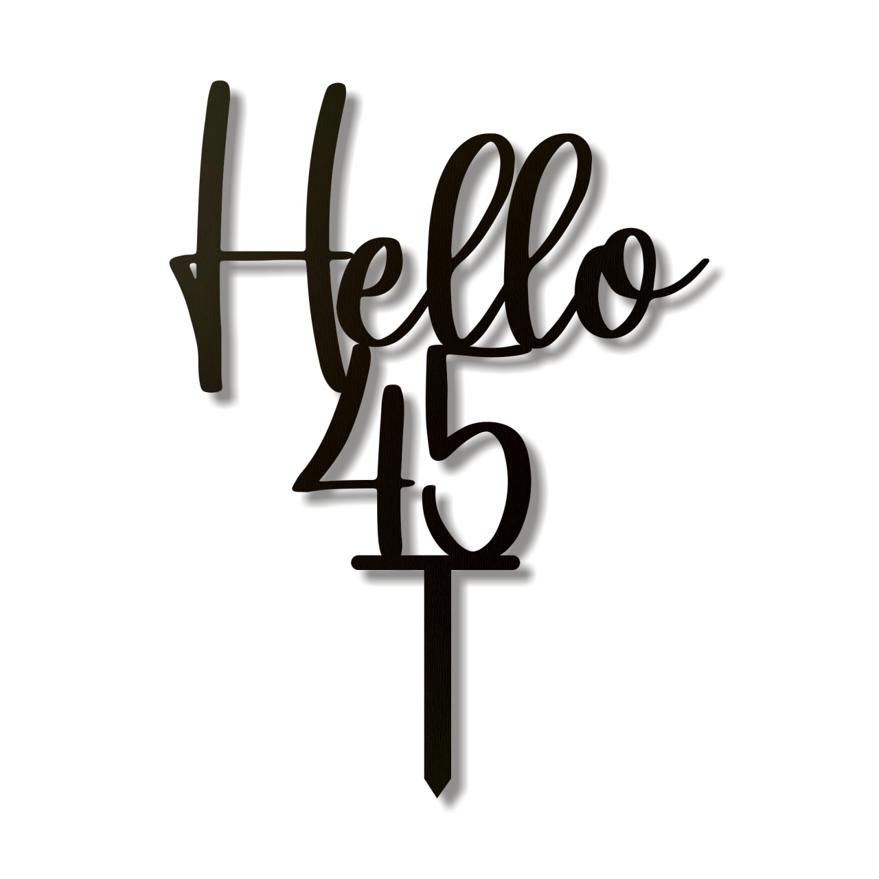 Topper LOVE, 12,5×10 cm, plexiglas oglindă aurie