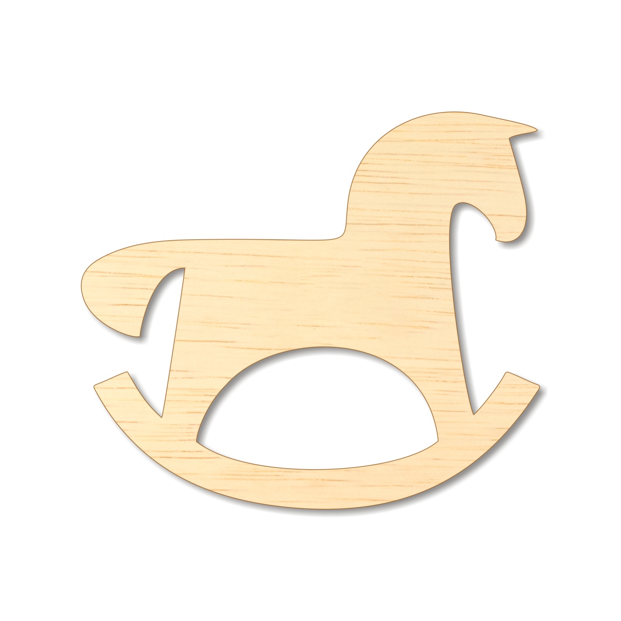 Căluț pe balansoar, 5×4,3 cm, placaj lemn