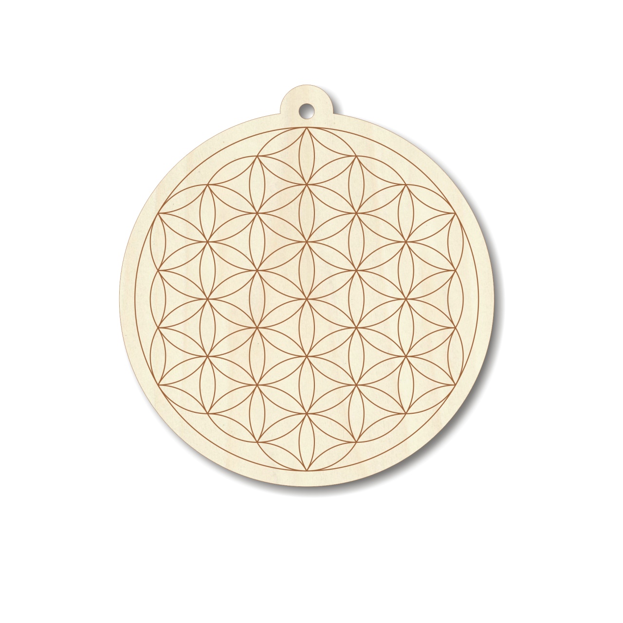 Medalion Merkaba, Ø6 cm, placaj lemn