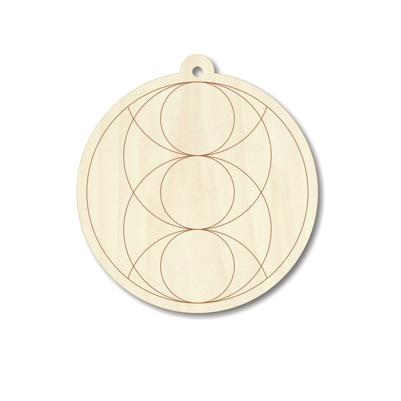 Medalion Egg of Life, Ø6 cm, placaj lemn