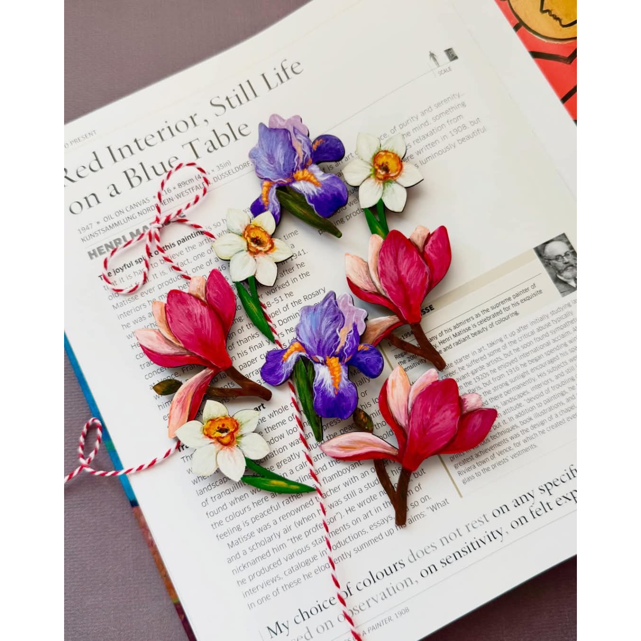 Narcisă, 2,6×4,5 cm, placaj