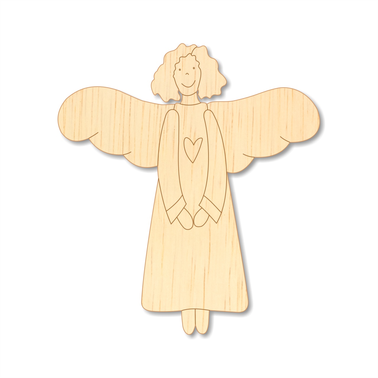 Înger Eden, 7 cm, placaj