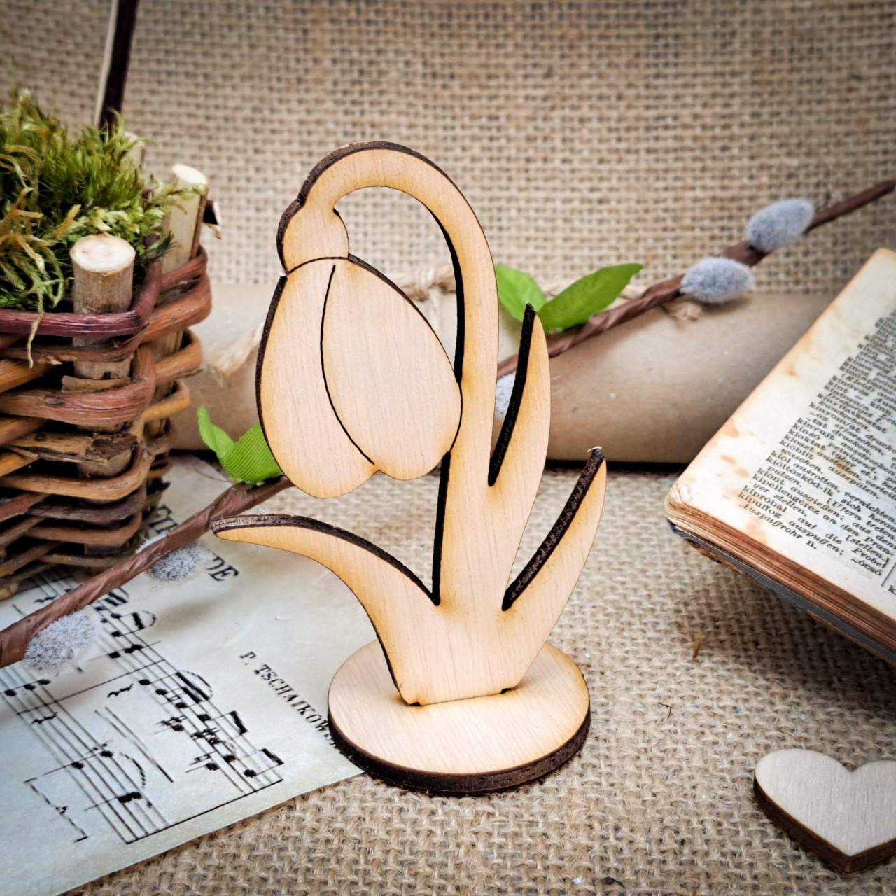 Ghiocel cu bază, 13×20 cm, placaj