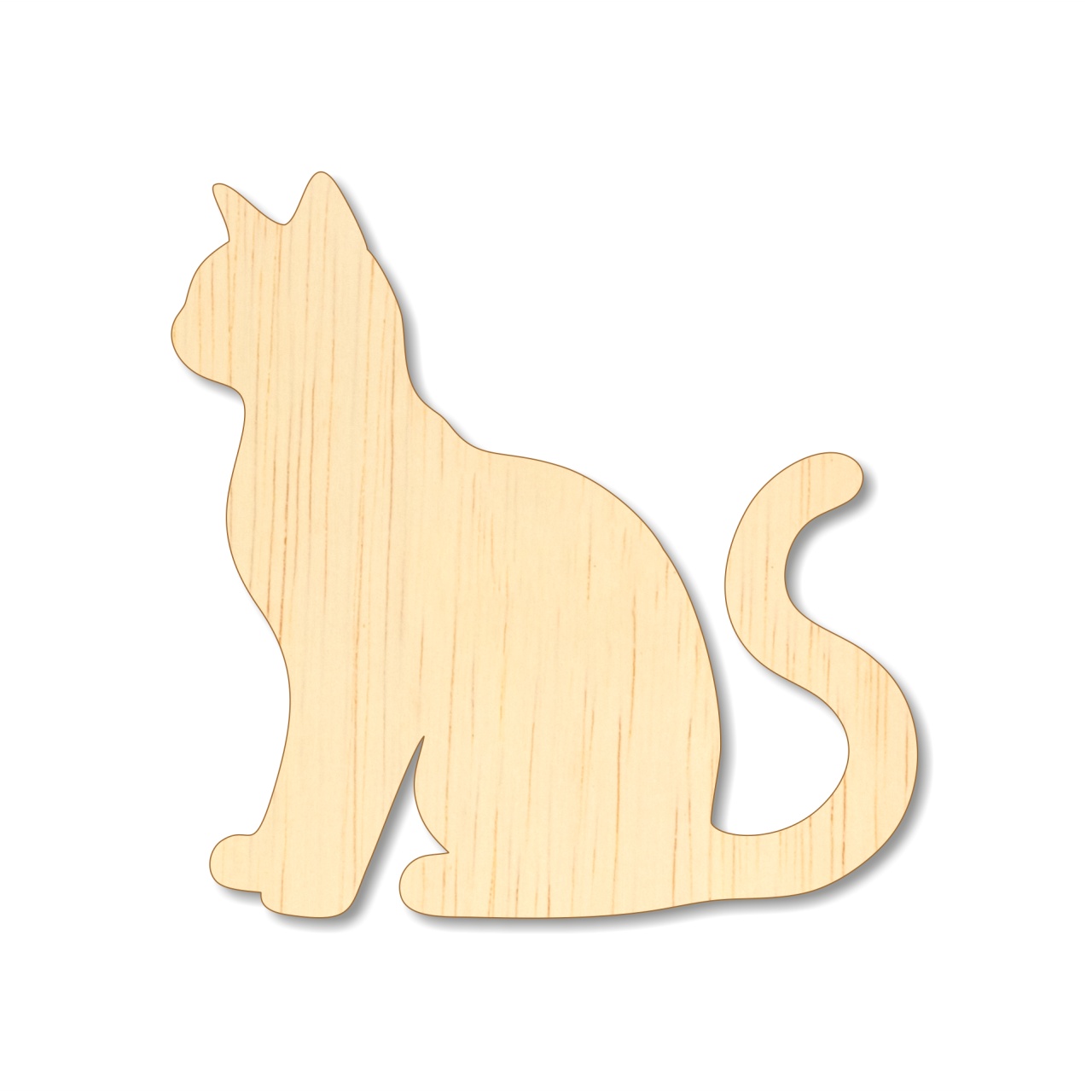 Pisica Oliver pentru pictat, 50×50 cm, placaj lemn natur
