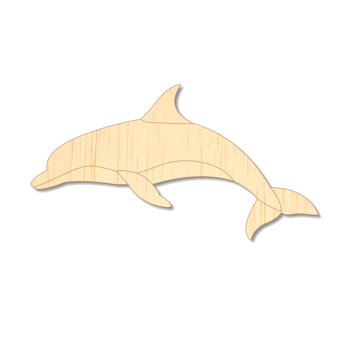 Delfin pentru pictat, 10×10 cm, placaj lemn