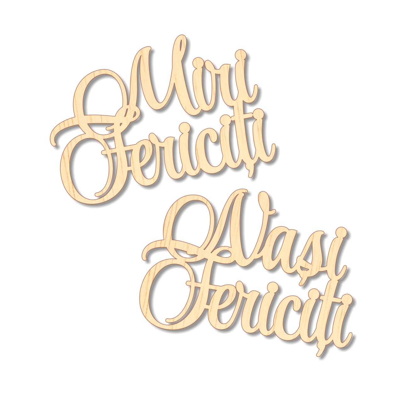 Miri fericiți și Nași Fericiți, placaj necolorat