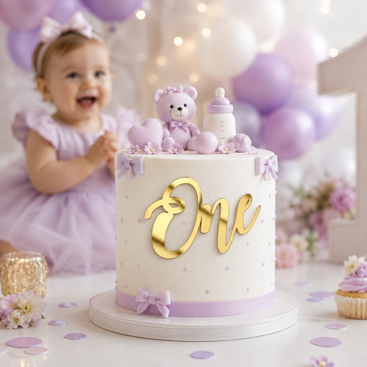 Topper Happy Birthday 13,5×20 cm, HDF alb