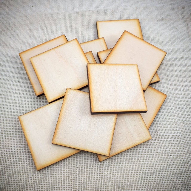 Pătrat, 4×4 cm, placaj :: 4 cm
